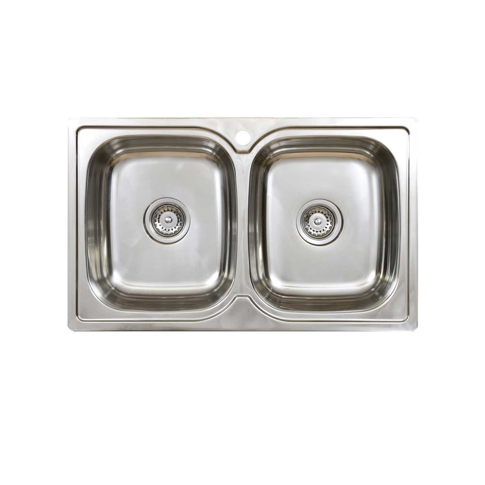 SEIMA ACERO 005 DOUBLE BOWL KITCHEN SINK STAINLESS STEEL 820MM