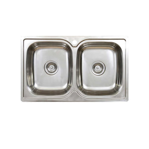 SEIMA ACERO 005 DOUBLE BOWL KITCHEN SINK STAINLESS STEEL 820MM