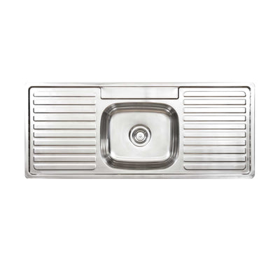 SEIMA ACERO 012 SINGLE BOWL KITCHEN SINK WITH TWO DRAINERS STAINLESS STEEL 1200MM