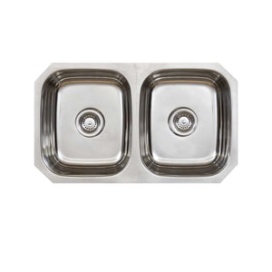 SEIMA ACERO 201 DOUBLE BOWL UNDERMOUNT KITCHEN SINK STAINLESS STEEL 785MM