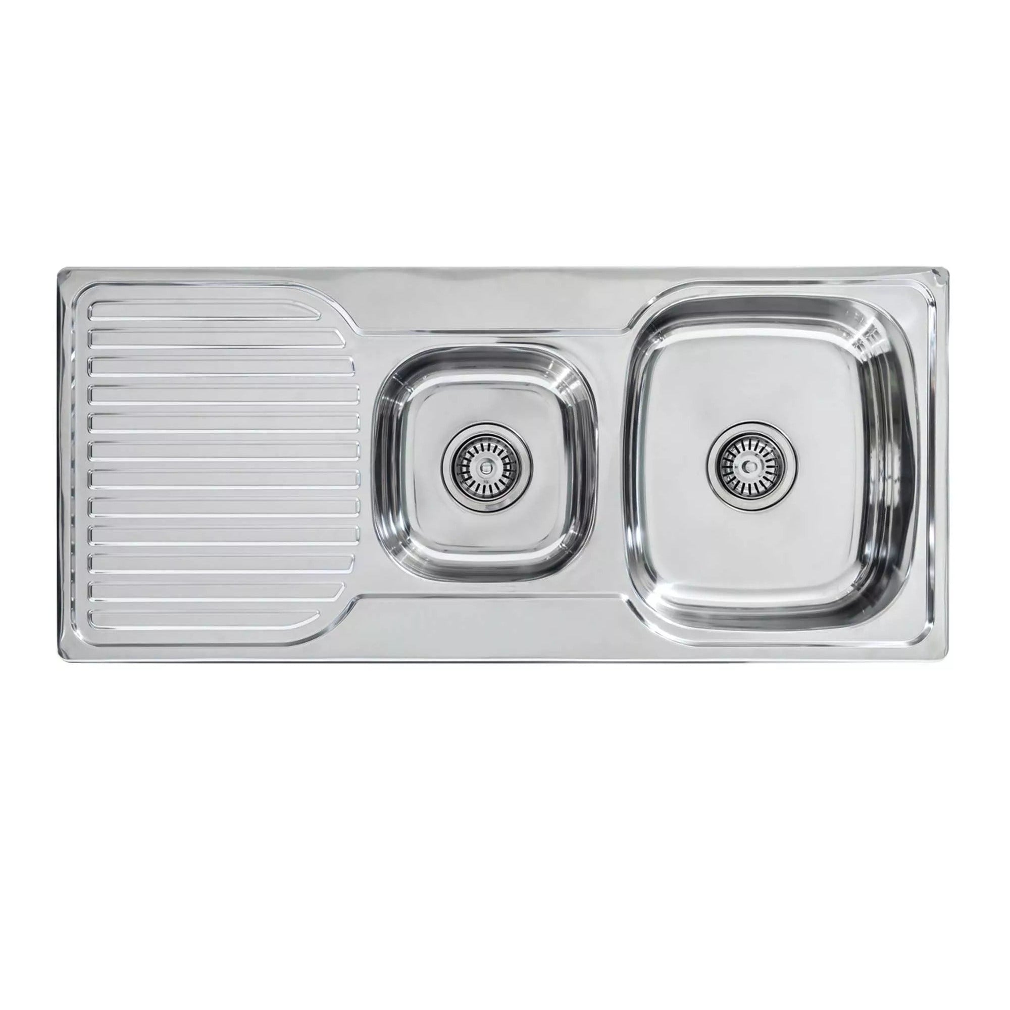 SEIMA ACERO 1080 1 & 3/4 BOWL KITCHEN SINK WITH DRAINER STAINLESS STEEL 1080MM