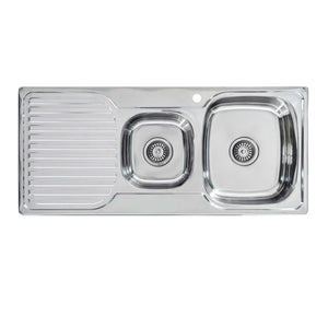 SEIMA ACERO 1080 1 & 3/4 BOWL KITCHEN SINK WITH DRAINER STAINLESS STEEL 1080MM