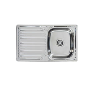 SEIMA ACERO 800 SINGLE BOWL KITCHEN SINK WITH DRAINER STAINLESS STEEL 800MM