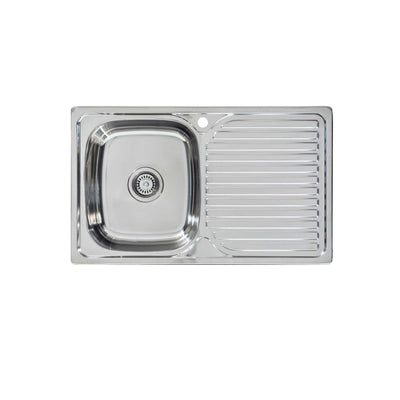 SEIMA ACERO 800 SINGLE BOWL KITCHEN SINK WITH DRAINER STAINLESS STEEL 800MM
