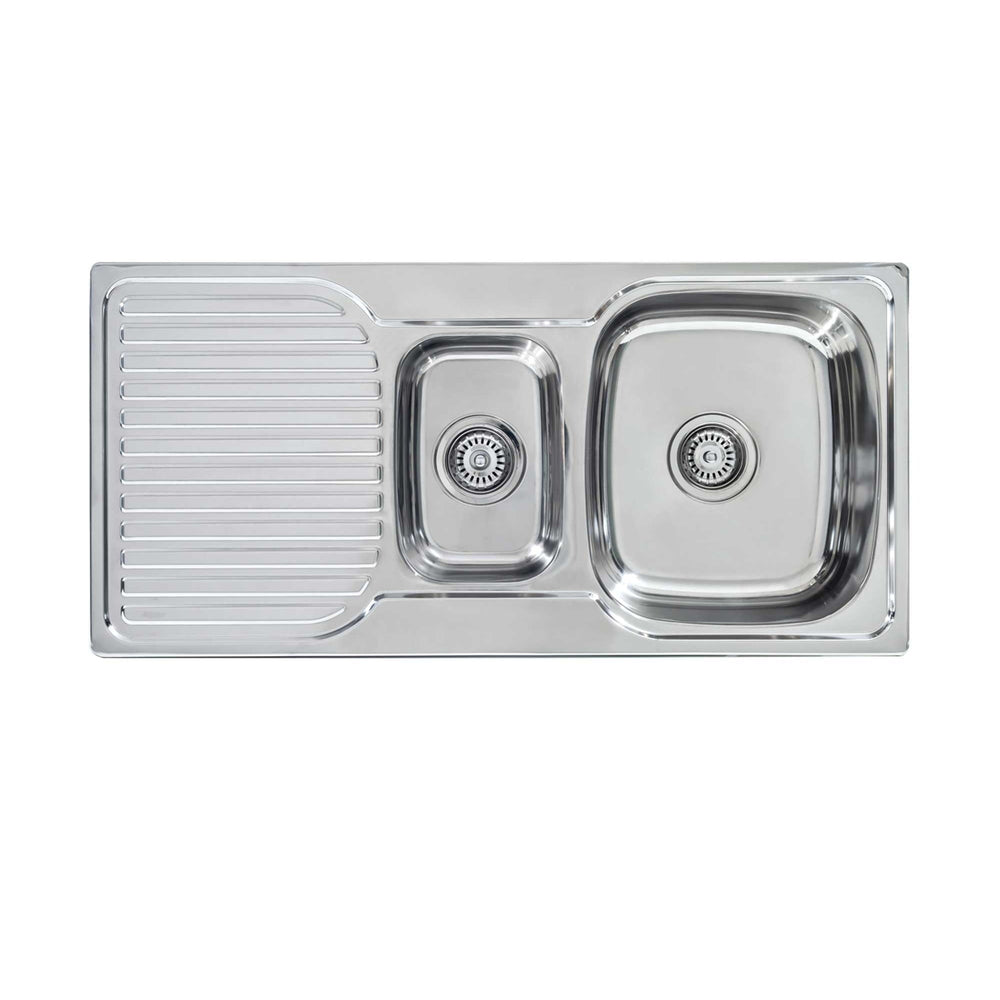 SEIMA ACERO 980 1 & 1/2 BOWL KITCHEN SINK WITH DRAINER STAINLESS STEEL 980MM
