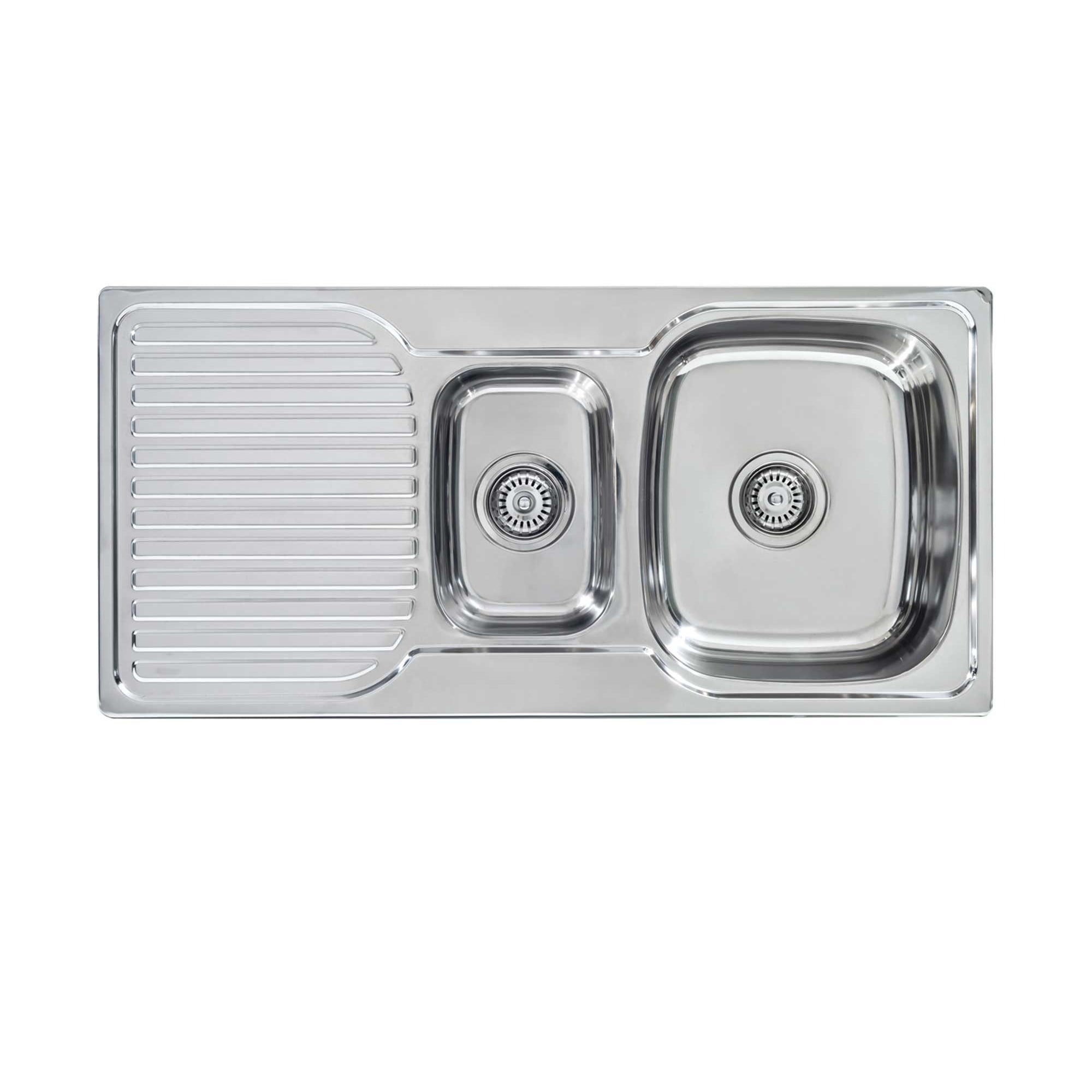 SEIMA ACERO 980 1 & 1/2 BOWL KITCHEN SINK WITH DRAINER STAINLESS STEEL 980MM