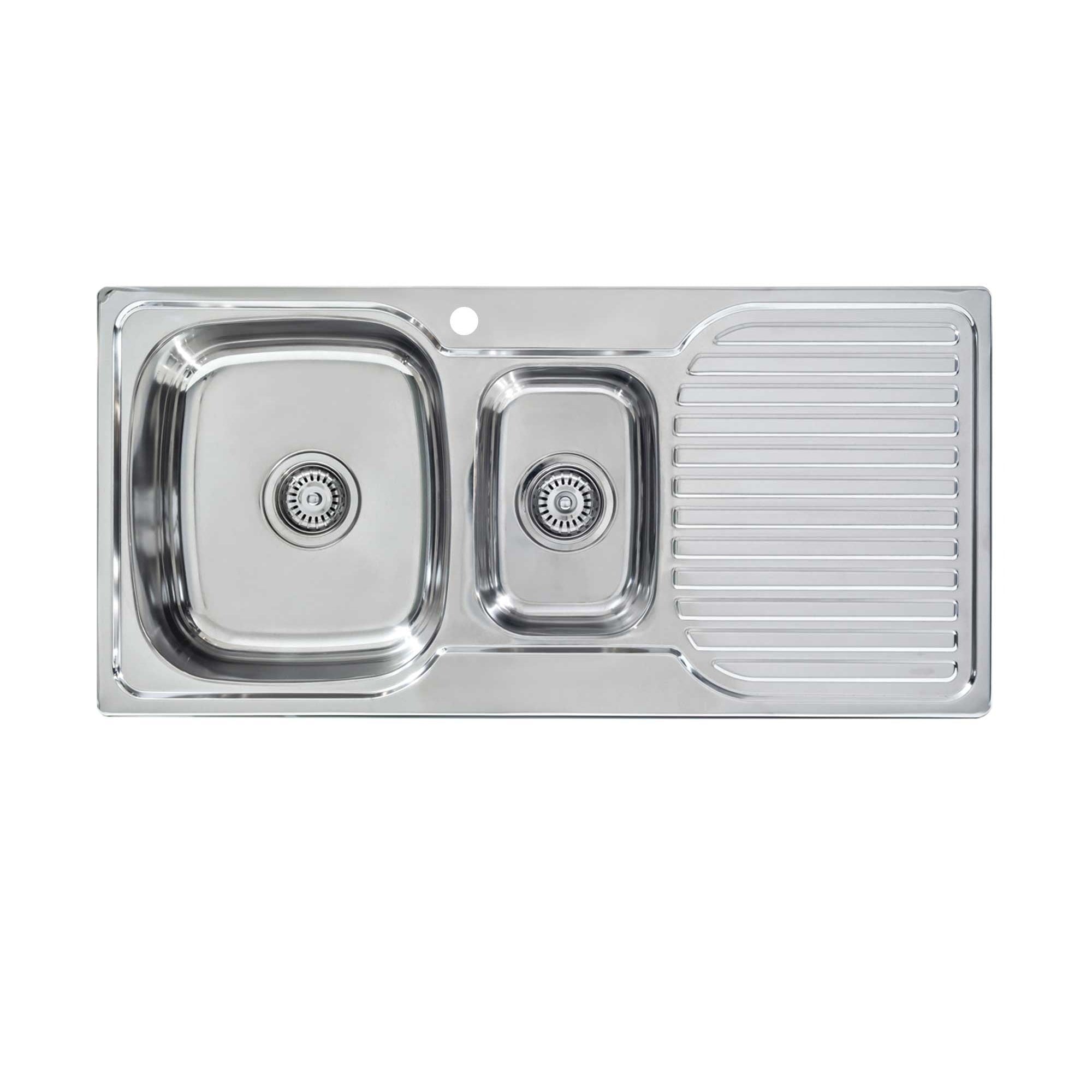 SEIMA ACERO 980 1 & 1/2 BOWL KITCHEN SINK WITH DRAINER STAINLESS STEEL 980MM