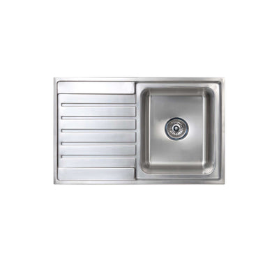 SEIMA KUBIC 100 SINGLE BOWL KITCHEN SINK WITH DRAINER STAINLESS STEEL 800MM