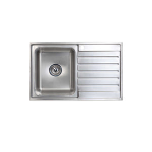 SEIMA KUBIC 100 SINGLE BOWL KITCHEN SINK WITH DRAINER STAINLESS STEEL 800MM