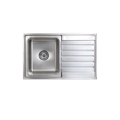 SEIMA KUBIC 100 SINGLE BOWL KITCHEN SINK WITH DRAINER STAINLESS STEEL 800MM