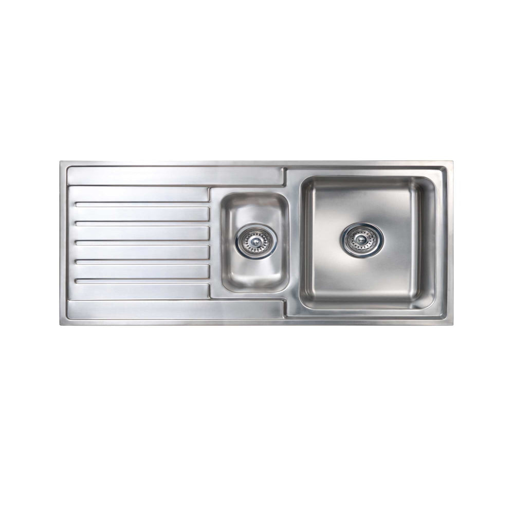 SEIMA KUBIC 150 1 & 1/2 BOWL KITCHEN SINK WITH DRAINER STAINLESS STEEL 1000MM