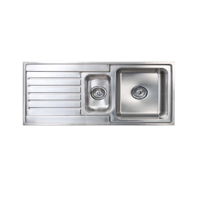 SEIMA KUBIC 150 1 & 1/2 BOWL KITCHEN SINK WITH DRAINER STAINLESS STEEL 1000MM