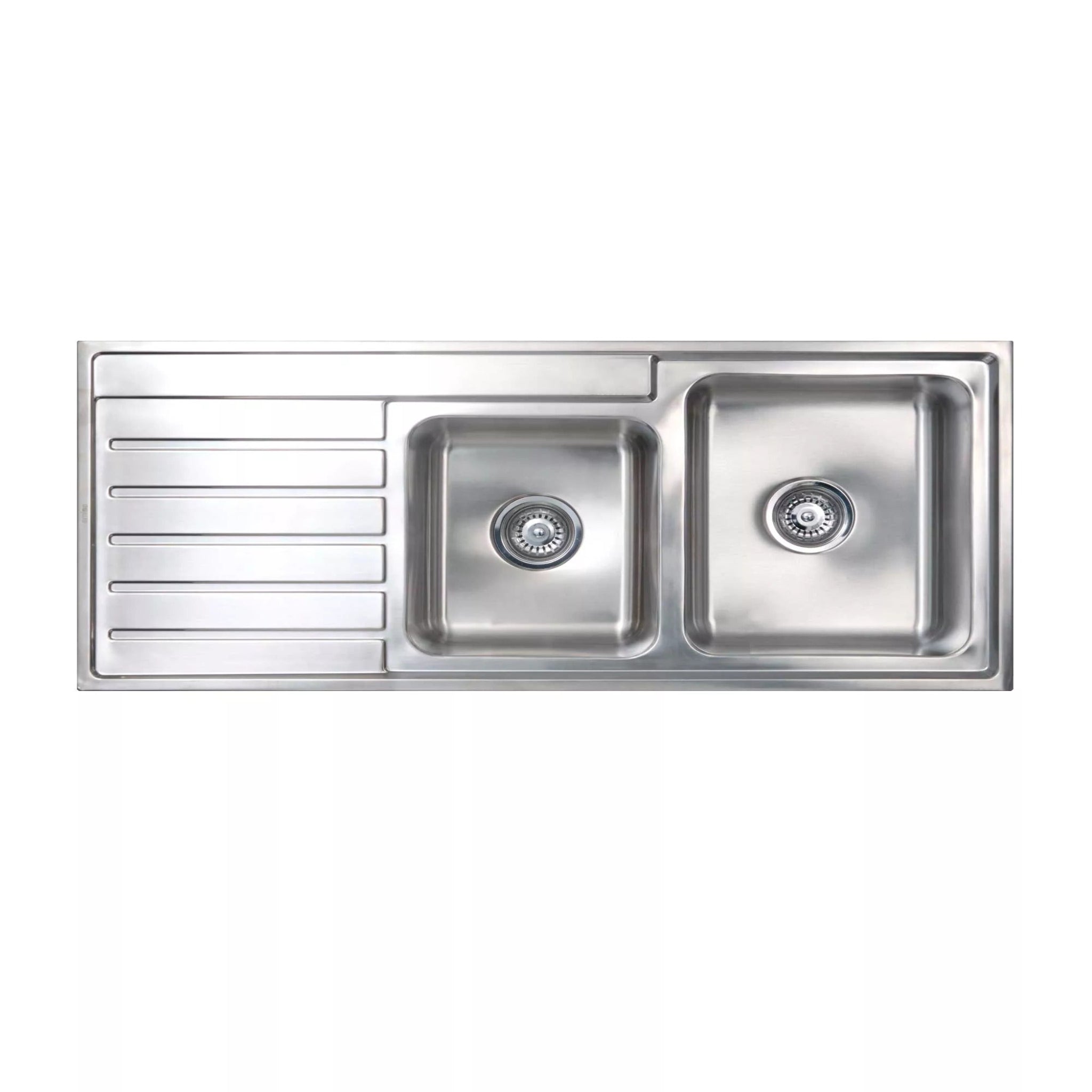 SEIMA KUBIC 175 1 & 3/4 BOWL KITCHEN SINK WITH DRAINER STAINLESS STEEL 1120MM