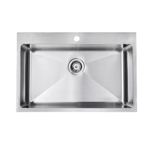 SEIMA KUBIC DEEP 750 SINGLE BOWL KITCHEN AND LAUNDRY SINK STAINLESS STEEL 750MM