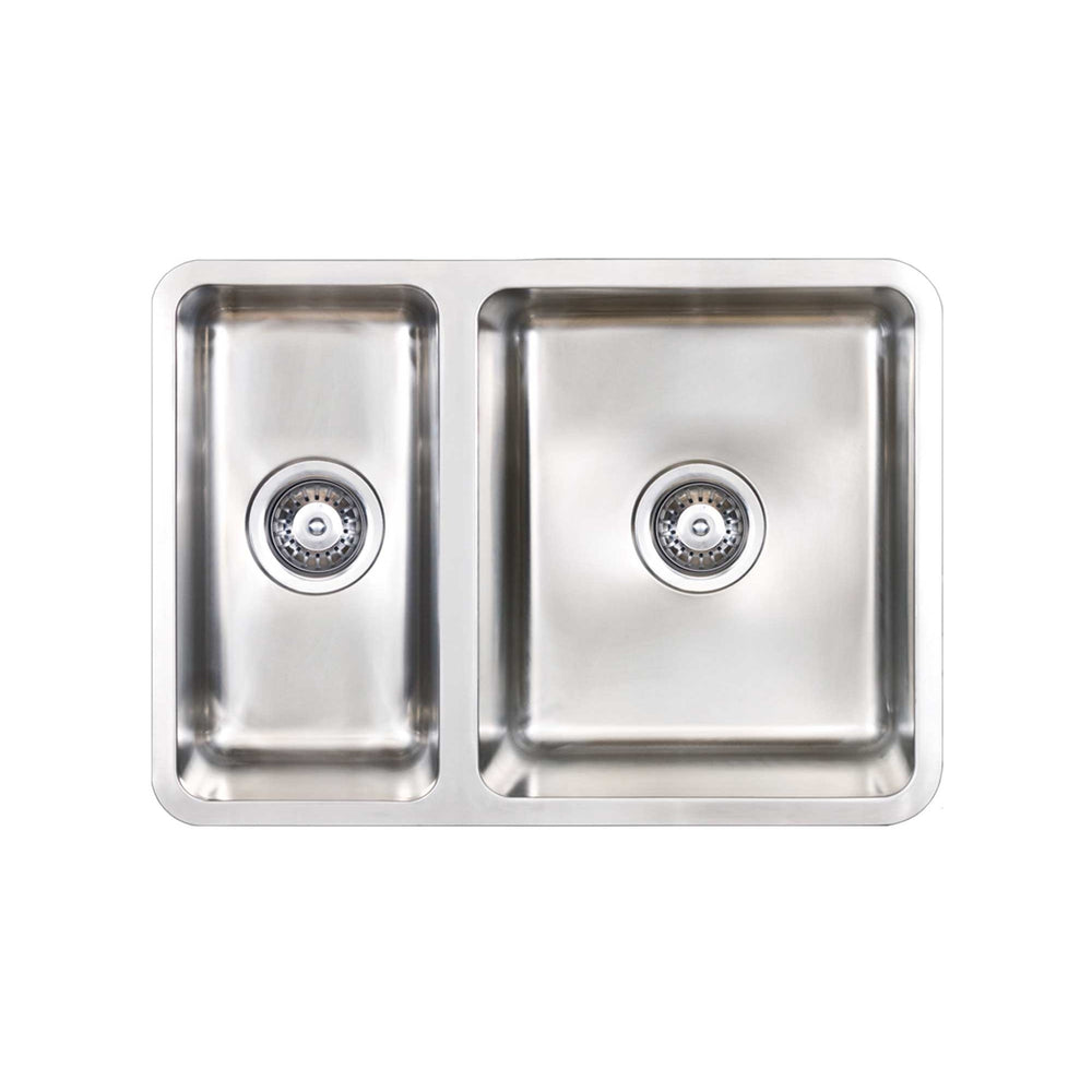 SEIMA KUBIC 560 1 & 1/2 BOWL KITCHEN SINK STAINLESS STEEL 614MM