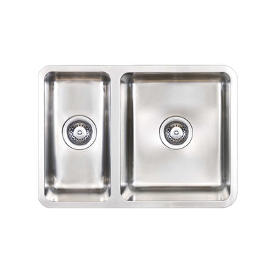 SEIMA KUBIC 560 1 & 1/2 BOWL KITCHEN SINK STAINLESS STEEL 614MM