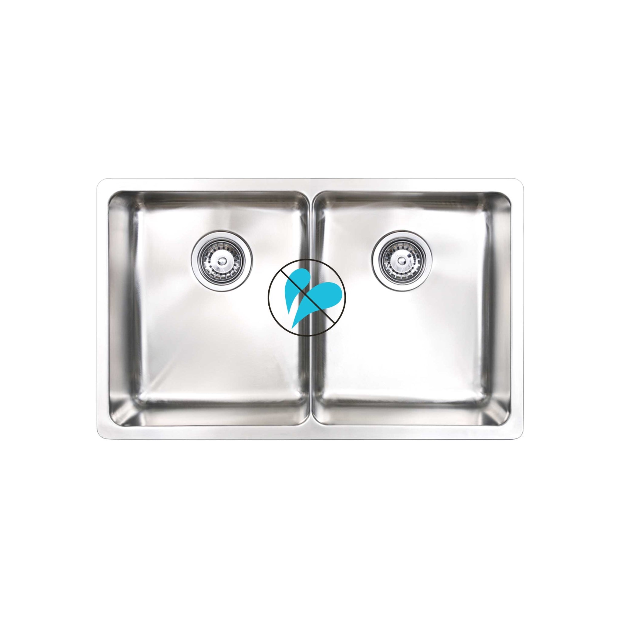 SEIMA KUBIC 726 BLADE DOUBLE BOWL KITCHEN SINK STAINLESS STEEL 726MM