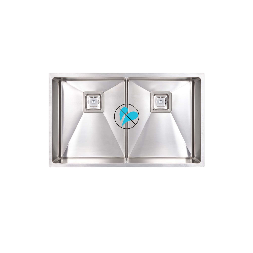 SEIMA TETRA 750 BLADE DOUBLE BOWL KITCHEN SINK STAINLESS STEEL 752MM