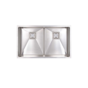 SEIMA TETRA 750 BLADE DOUBLE BOWL KITCHEN SINK STAINLESS STEEL 752MM