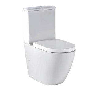 SEIMA ARKO RIMLESS CLOSE COUPLED TOILET SUITE GLOSS WHITE