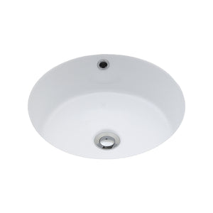 SEIMA ARKO 405 UNDER COUNTER BASIN WITH OVERFLOW GLOSS WHITE 405MM