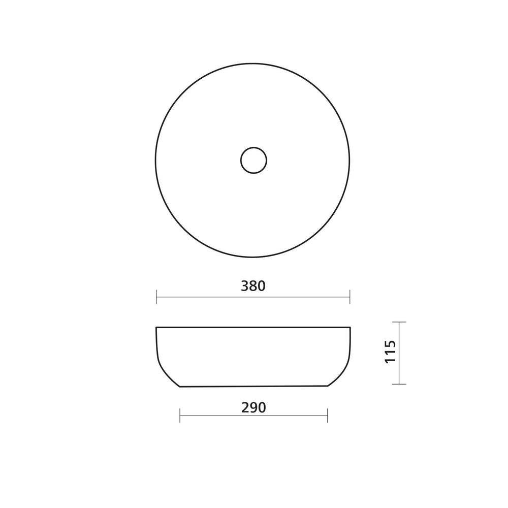 SEIMA AURORA 380 ABOVE COUNTER BASIN SILK MATTE ROSE QUARTZ 380MM