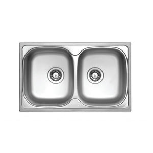 SEIMA ACERO 780 DOUBLE BOWL KITCHEN SINK STAINLESS STEEL 780MM