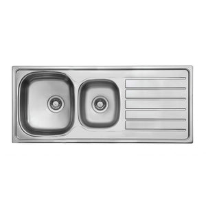 SEIMA ACERO 1160 1 & 3/4 BOWL KITCHEN SINK WITH DRAINER STAINLESS STEEL 1160MM