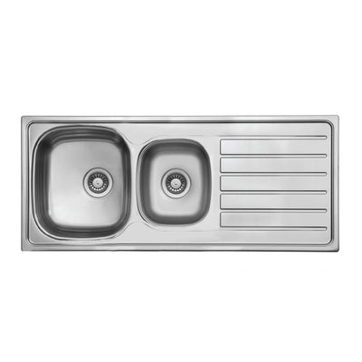 SEIMA ACERO 1160 1 & 3/4 BOWL KITCHEN SINK WITH DRAINER STAINLESS STEEL 1160MM