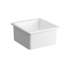 SEIMA ODESSA 460 SINGLE BOWL DUAL MOUNT KITCHEN AND LAUNDRY SINK GLOSS WHITE 460MM