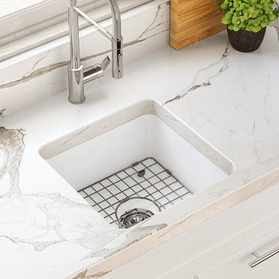 SEIMA ODESSA 460 SINGLE BOWL DUAL MOUNT KITCHEN AND LAUNDRY SINK GLOSS WHITE 460MM