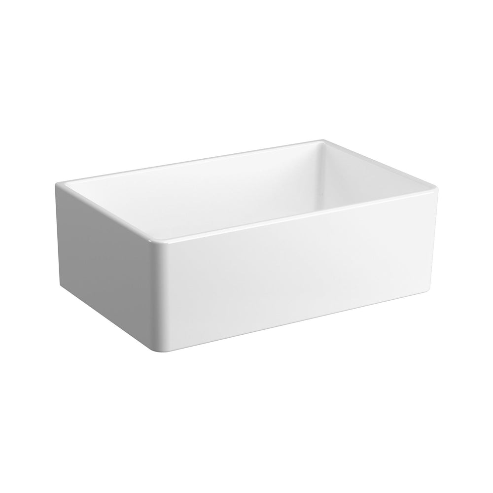 SEIMA ODESSA 761 SINGLE BOWL APRON FRONT KITCHEN AND LAUNDRY SINK GLOSS WHITE 760MM