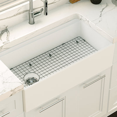 SEIMA ODESSA 920 SINGLE BOWL APRON FRONT KITCHEN AND LAUNDRY SINK GLOSS WHITE 915MM