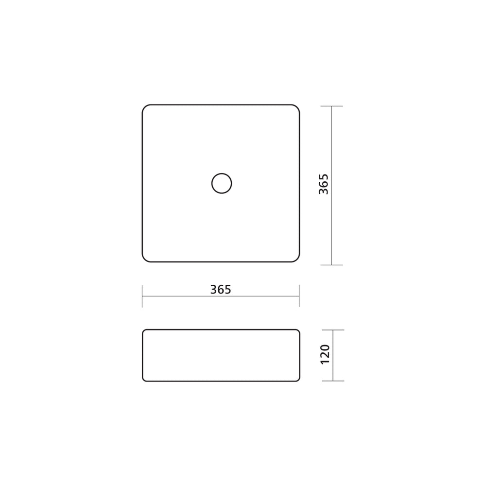 SEIMA CLEO 365 ABOVE COUNTER BASIN GLOSS WHITE 365MM