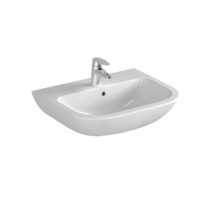 SEIMA CHIOS 550 WALL HUNG BASIN WITH TAPHOLE & OVERFLOW GLOSS WHITE 550MM