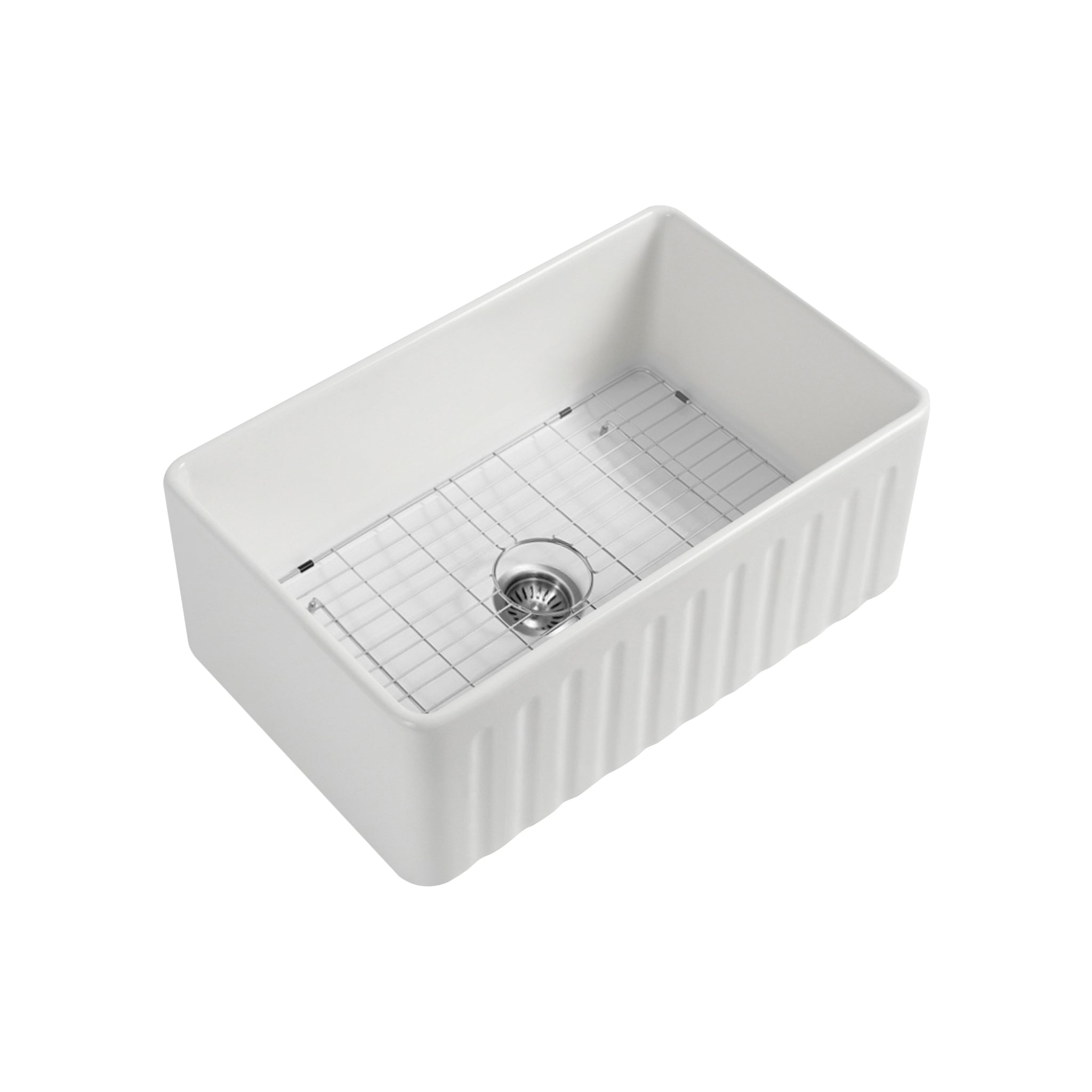 SEIMA CLEO 760 SINGLE BOWL APRON FRONT KITCHEN AND LAUNDRY SINK GLOSS WHITE 760MM