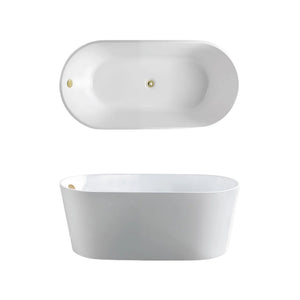 SEIMA LIMNI 101 FREESTANDING BATHTUB WITH OVERFLOW GLOSS WHITE (AVAILABLE IN 1500MM AND 1700MM)