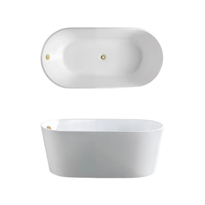 SEIMA LIMNI 101 FREESTANDING BATHTUB WITH OVERFLOW GLOSS WHITE (AVAILABLE IN 1500MM AND 1700MM)