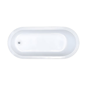 SEIMA LIMNI 135 ISLAND BATHTUB WITH PREMIUM OVERFLOW GLOSS WHITE 1700MM