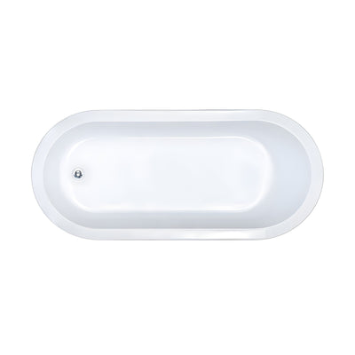 SEIMA LIMNI 135 ISLAND BATHTUB WITH PREMIUM OVERFLOW GLOSS WHITE 1700MM