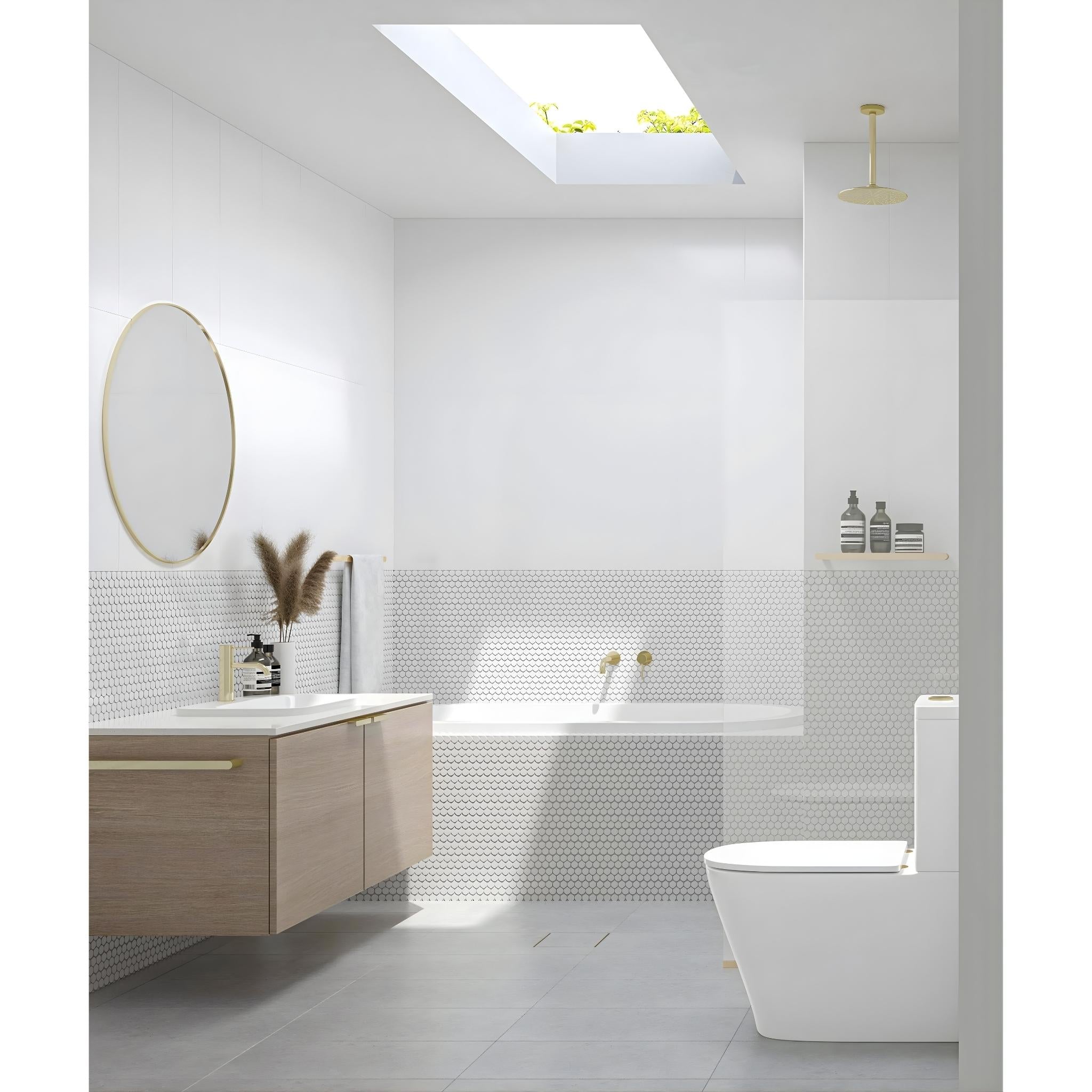 SEIMA LIMNI 135 ISLAND BATHTUB WITH OVERFLOW GLOSS WHITE 1700MM