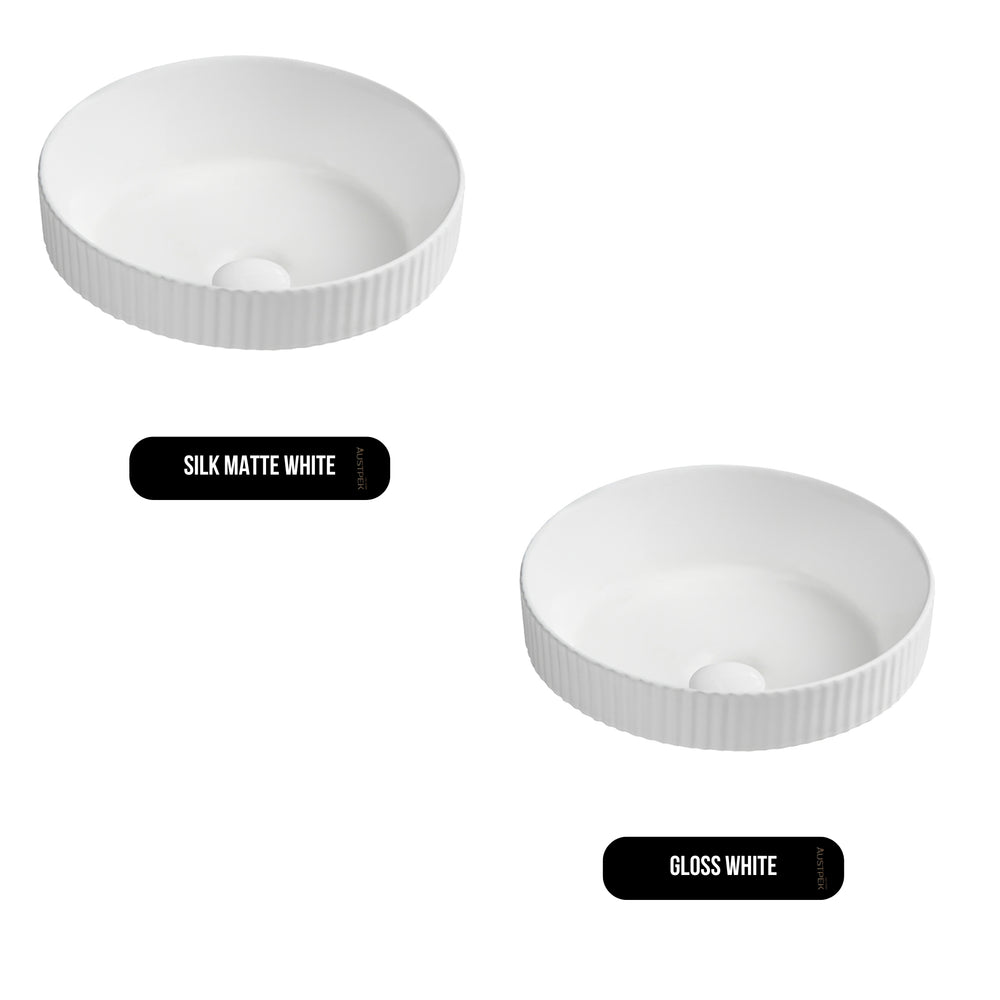 SEIMA CLEO 380 SEMI-INSET BASIN GLOSS WHITE 380MM