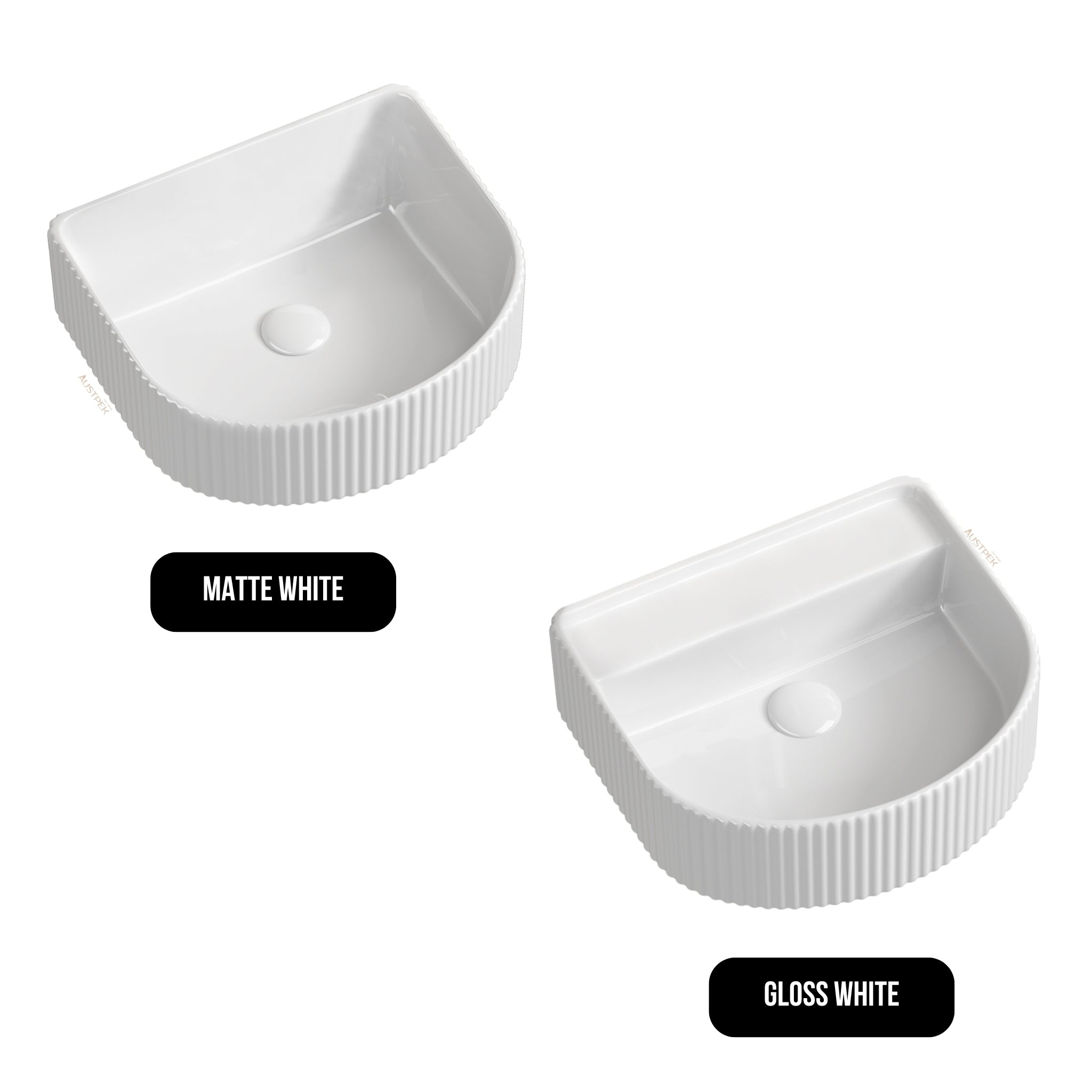 SEIMA CLEO 402 WALL HUNG BASIN SILK MATTE WHITE 400MM