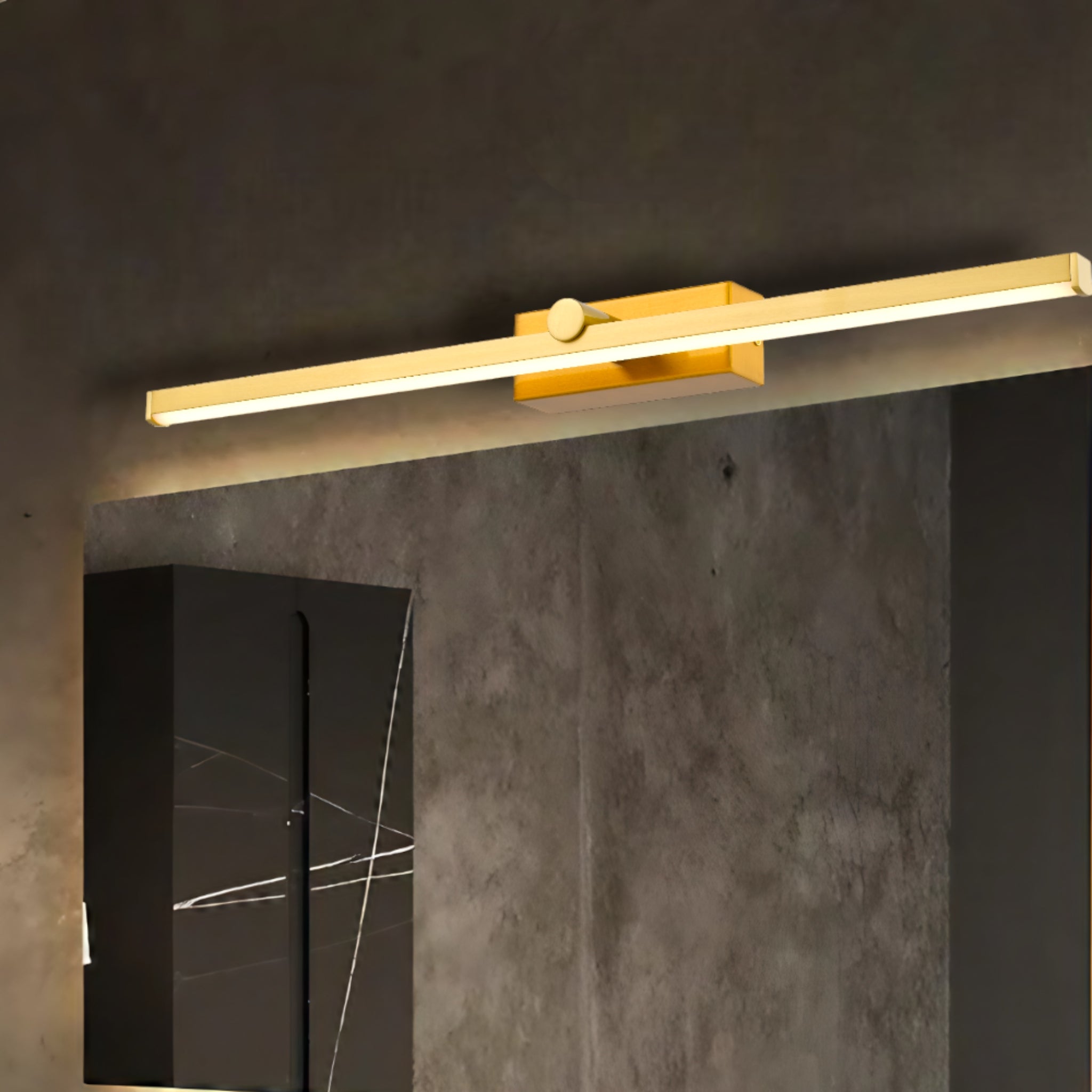 TELBIX FOLEY VANITY LED WALL LIGHT ANTIQUE GOLD 600MM