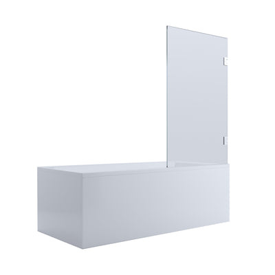 BELLA VISTA FRAMELESS HINGED DOOR BATH SHOWER SCREEN CHROME