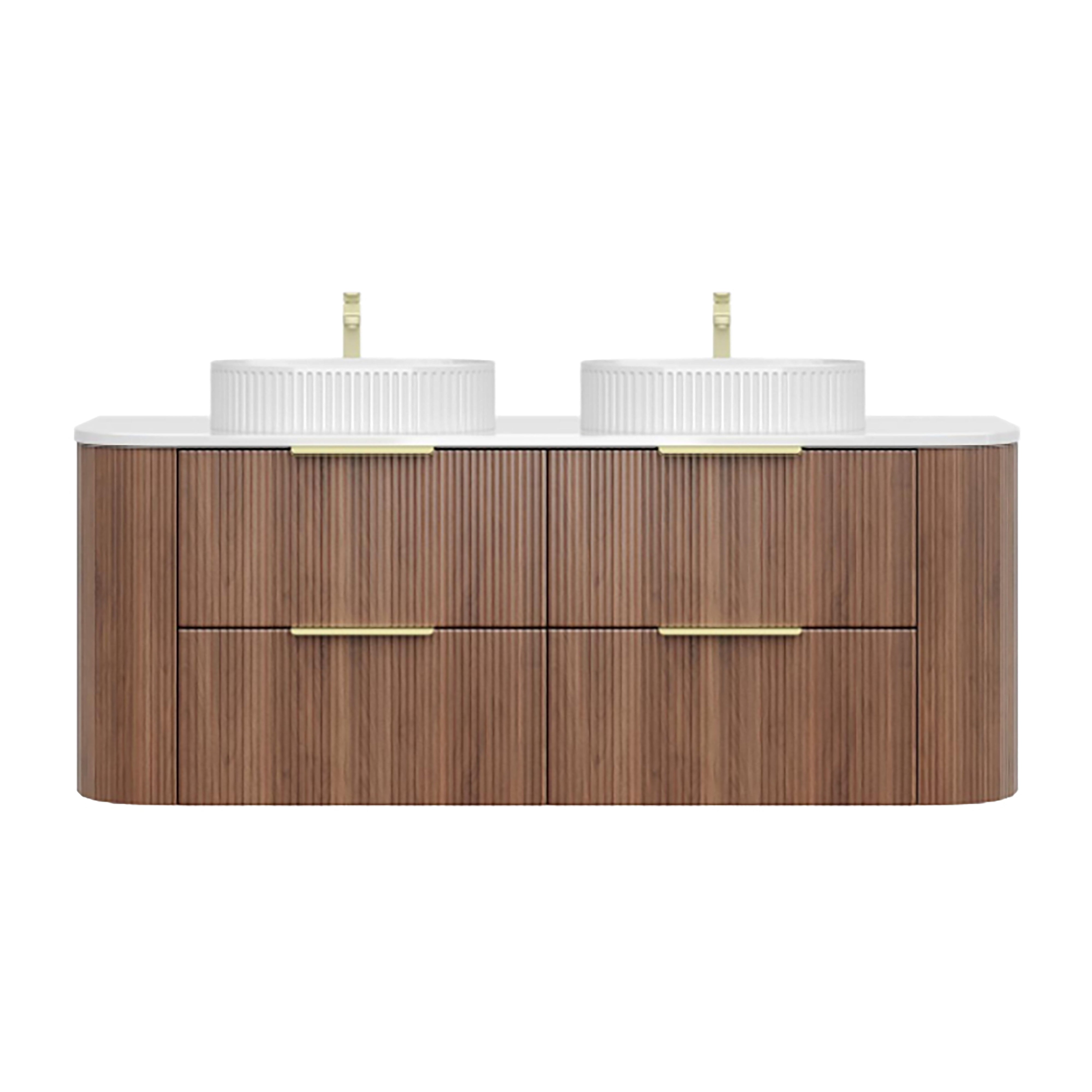 CETO ARTIS PRIME OAK 1500MM DOUBLE BOWL WALL HUNG VANITY