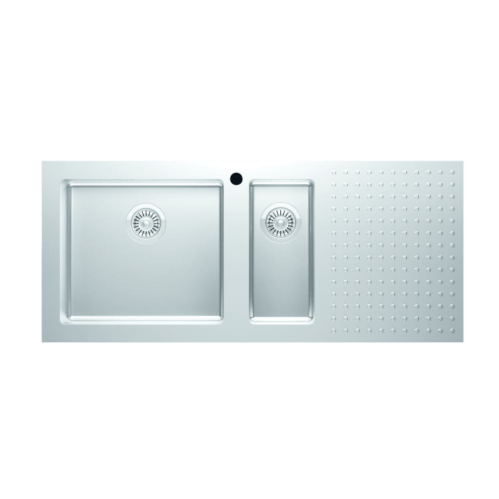 BARAZZA SELECT 1 & 1/3 BOWL KITCHEN SINK WITH DRAINER LEFT HAND BOWL STAINLESS STEEL 1160MM