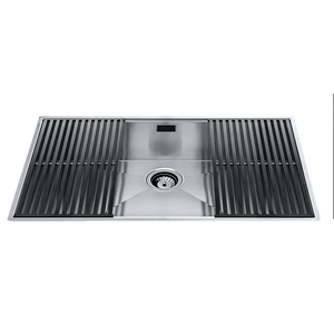 BARAZZA FLEXI LARGE SINGLE BOWL KITCHEN SINK WITH GRIDS STAINLESS STEEL 830MM