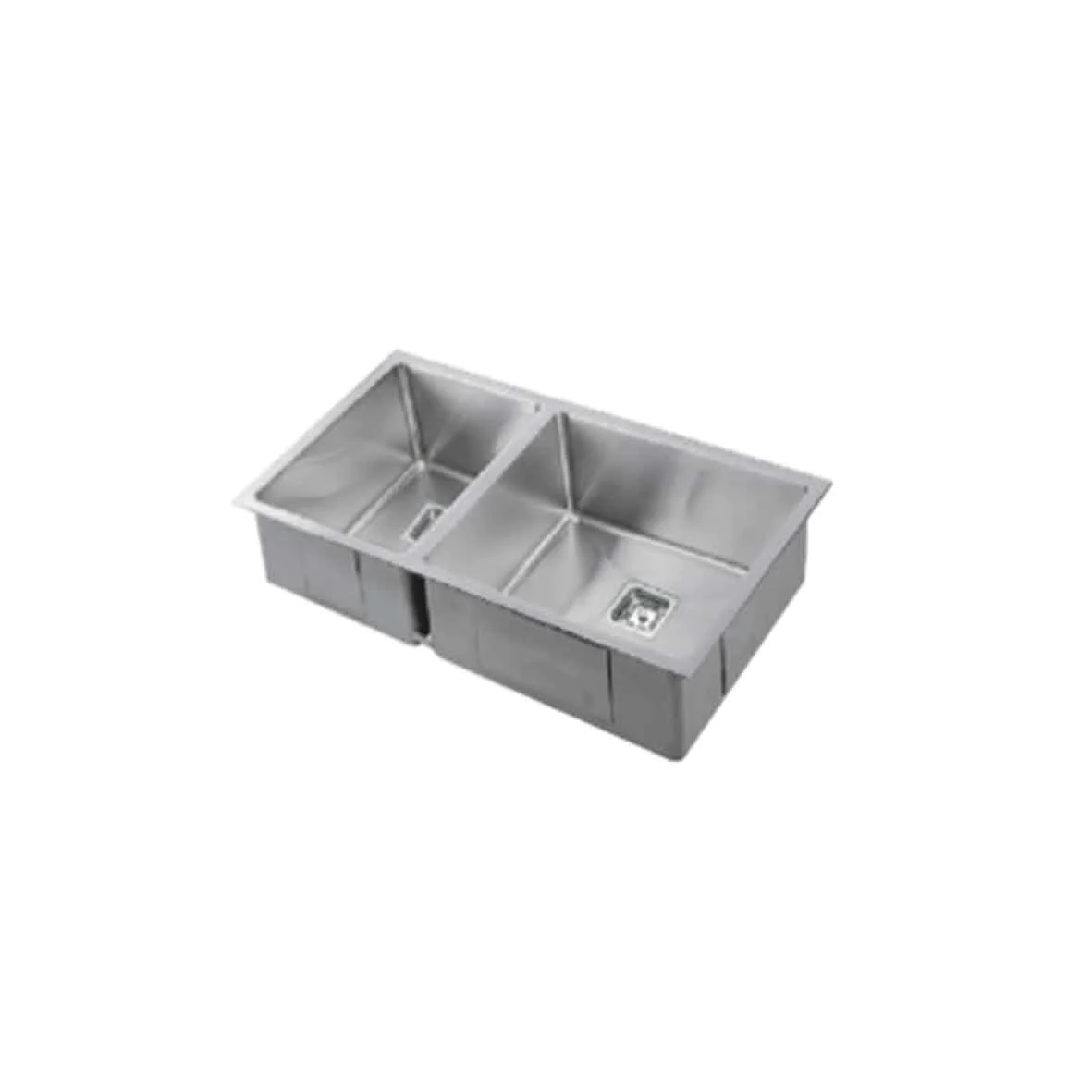 VEROTTI INOX 1 1/2 BOWL UNIVERSAL STAINLESS STEEL KITCHEN SINK GUN METAL 670MM (AVAILABLE IN LEFT OR RIGHT CONFIGURATION)