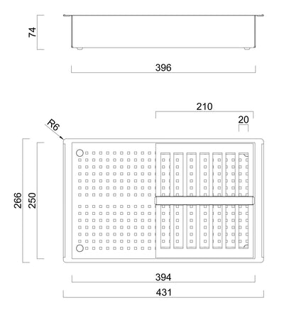 SCHOCK DISH DRAINER STAINLESS STEEL